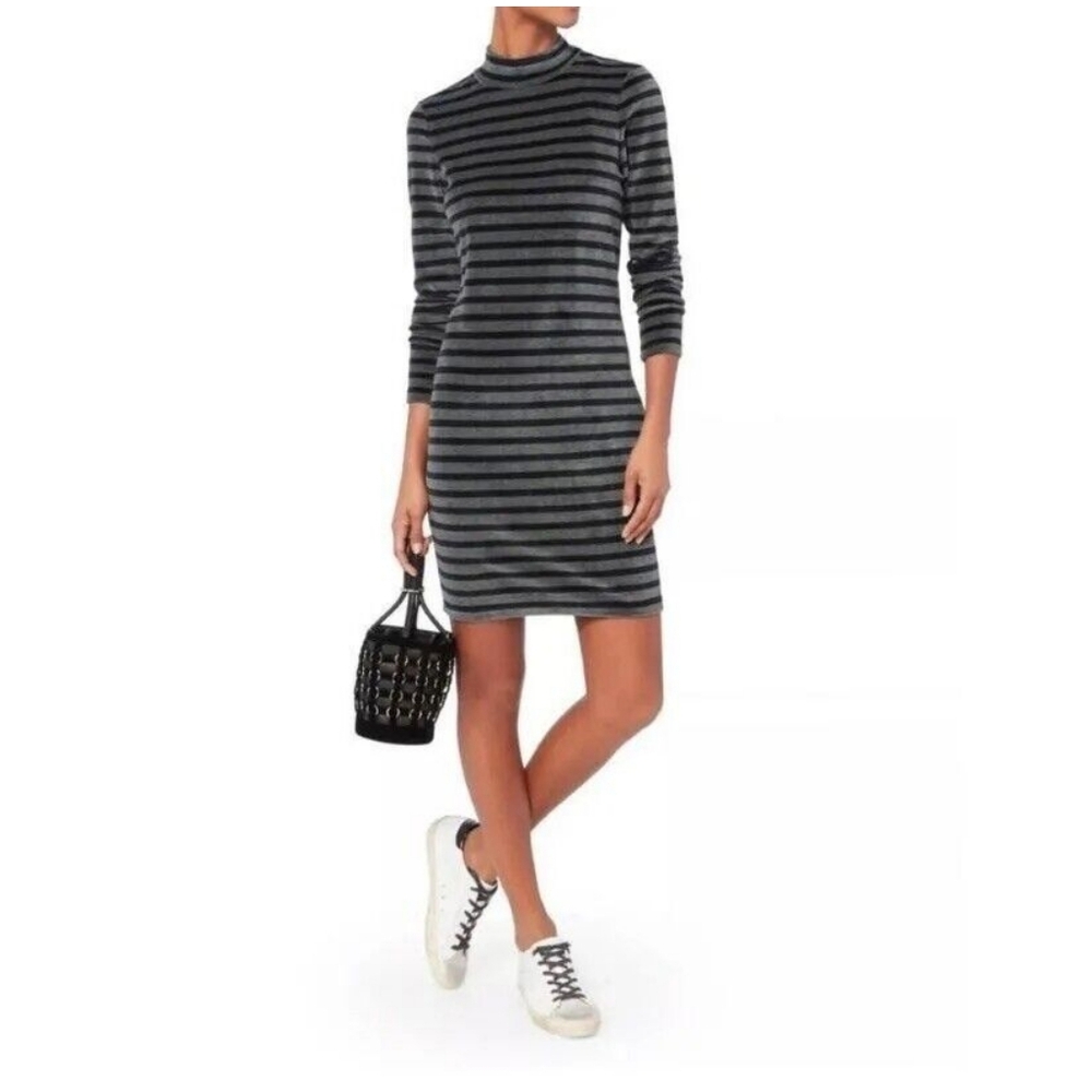 T Alexander Wang Velour Striped Dress